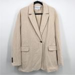 Birgitte Herskind Wilma Coffee Corduroy Front Button Oversized 42 Jacket NEW 10 White Photo 1
