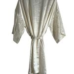 Best United Garment Co Lingerie Vintage Ivory Satin Belted Sleep Robe Size XL White Size L Photo 7