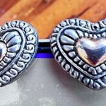 Vintage Heart Earrings Valentine Triple plated metal Love Romance Birthd… Photo 1