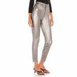 We The Free Free People Phoenix Coated High-Rise Skinny Jeans in Silver Size 27 Photo 7