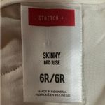 EXPRESS Women's Pink Striped Stretch Skinny Mid-Rise Pants Size 6 Photo 4