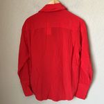 Equipment  red silk melinelle button front blouse NWT Photo 9