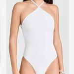 Madewell NWOT rib cross front swimsuit White Photo 2