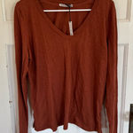 Michael Stars NWT  supima cotton slub in lava (rust orange) Photo 0