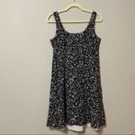 Anthropologie  Fei Grey Black Floral A Line Dress Womens 6 Babydoll Y2k Mini Photo 4