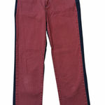 Maeve  Anthropologie Red and Black Straight Leg Jeans Photo 0