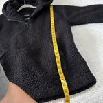 Zenana Outfitters Women's M 1/4 Zip Teddy Fleece Pullover Solid Black Comfy Cozy Lounge Photo 9