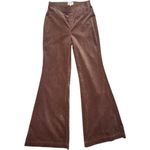 Anthropologie Pilcro Pull-On Mid-Rise Brown Velvet Retro Flare Jeans Size 29 Photo 4
