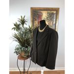 Le Suit Women’s Blazer 18 Brown Subtle Stripe 2-Button Career Jacket Lapel Notch Photo 3