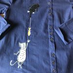 Wearable Art Cat Tunic Faux Button Photo 5