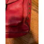 Red Leather‎ Crossbody Shoulder Bag with Studs Flap Buckle Closure Photo 4