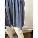 Derek Lam 10 crosby Chambray Denim Grommet Hem Bell Sleeve Mini Shirt Dress 0 Photo 5