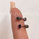 Dark Purple CZ Double Ended Cartilage Earrings Photo 5