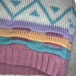 Vtg 80s 90s Inresource Doris Skis Fair Isle Mock Neck Sweater Pastel Geometric M Multiple Size M Photo 3