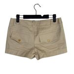 BCBGMAXAZRIA  Low Rise Cargo Cuffed Shorts Faux Pockets Flat Front 2 Tan Khaki Photo 12