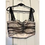 Akira Womens Rica Rica Bustier Top L Black Lace Overlay NEW Photo 6