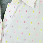 Victoria's Secret Victoria’s Secret Embroidered Neon Print Pajama Shirt White Multi Large Photo 5