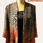 Elementz  2piece attached top black camisole with sheer animal print cover Photo 0