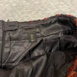 Stylish burnt orange and Black Houndstooth Skirt Size L Photo 5