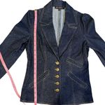 Betsey Johnson  dark denim blazer 4 Dark Academia Jacket fall layering Photo 7