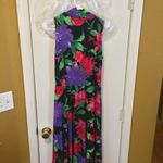Roberto Cavalli size 42 IT long stretchy silk ruche flower spring summer dress Photo 4