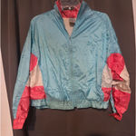 Puma Vintage Windbreaker. Women's Medium Jacket, Blue Pink White Full Zip Photo 0