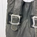 Anat Marin DD Addore Extra Large‎ Purse Handbag Shoulder Soft Gray Leather USA Black Photo 5