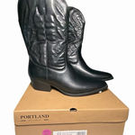 Portland Boot Company Size 10 Olympia Womens Black Cowgirl Western Boots Wide Ca Photo 0