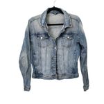 ZARA  Z1975 Faded Distressed Denim‎ Jacket Large Photo 1