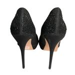 De Blossom Collection  Jennifer Platform Heels 10 Black Rhinestones Stilettos Photo 4