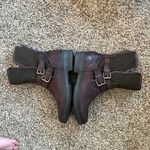UGG  Simmens Green Canvas and Brown leather boots Photo 4