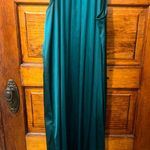 Silky Stretch Halter Maxi Dress Green Size L Photo 0