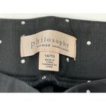 Philosophy Woman 1X Black White Polka Dot Slim Ankle Pants NWT Stretch MSRP $68 Size undefined Photo 6