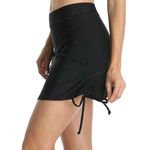 Charmo Women Swim Skirt Drawstring Skirted Tummy Control High Waist Swimsuit Bottoms Photo 4