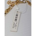 Ann Taylor Vintage Matte Gold and Black Leather Link Chain Necklace Quality 19” Photo 5