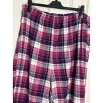 Only Necessities Pink/Purple Plaid Pajama Pants, 100% Cotton, 2X Pink Photo 1
