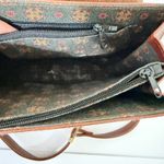 Vintage "Pristine" Brown Faux Leather Equestrian Top Handle Crossbody Bag Photo 4