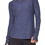 Lululemon Runderful Long Sleeve Top Thumbhole Heathered Stony Grape Blue Black 8 Photo 0