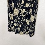 Vintage Black Cream Floral Midi Dress Womens 4 Sleeveless Casual Spring Boho Photo 5