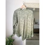 ZARA  Satin Oversized Animal Print Button Down Top Photo 6