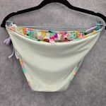 Victoria's Secret Victoria Secret White Floral Ruffle String Tie Bikini Bottom Swimwear Large Photo 6