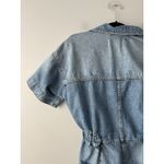 Free People We The Free Marci Cuffed Shortall Button-Front Denim Romper Size XS Photo 5