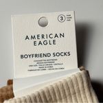 American Eagle  Outfitters Boyfriend Style Three Pack Brown and Cream Socks NWT Photo 8
