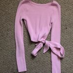 Hollister Baby Pink Tie-Back Cropped Sweater  Photo 1