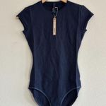 SKIMS Cotton Jersey T-Shirt Brief Bodysuit in Navy, Size Small Photo 5