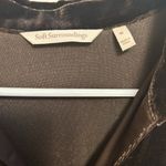 Soft Surroundings Rare Soft‎ Surroundings Catalog Crushed Velvet Burnout V Neck Top Size Medium Photo 3