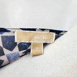 Michael Kors  Geometric Tunic Multi Color Criss Cross Blouse Top Shirt Medium Photo 3