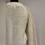 None EUC Vintage 100% Acrylic Cream Cable Knit Cardigan size medium Photo 6
