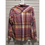 Dickies  Long Sleeve Flannel Shirt Purple/Pink/Orange Plaid Size‎ M (8/10) Cotton Photo 4