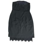 Lulus Black Mateo Strapless Dress w/ Eyelash Lace Hem - Size M Photo 1